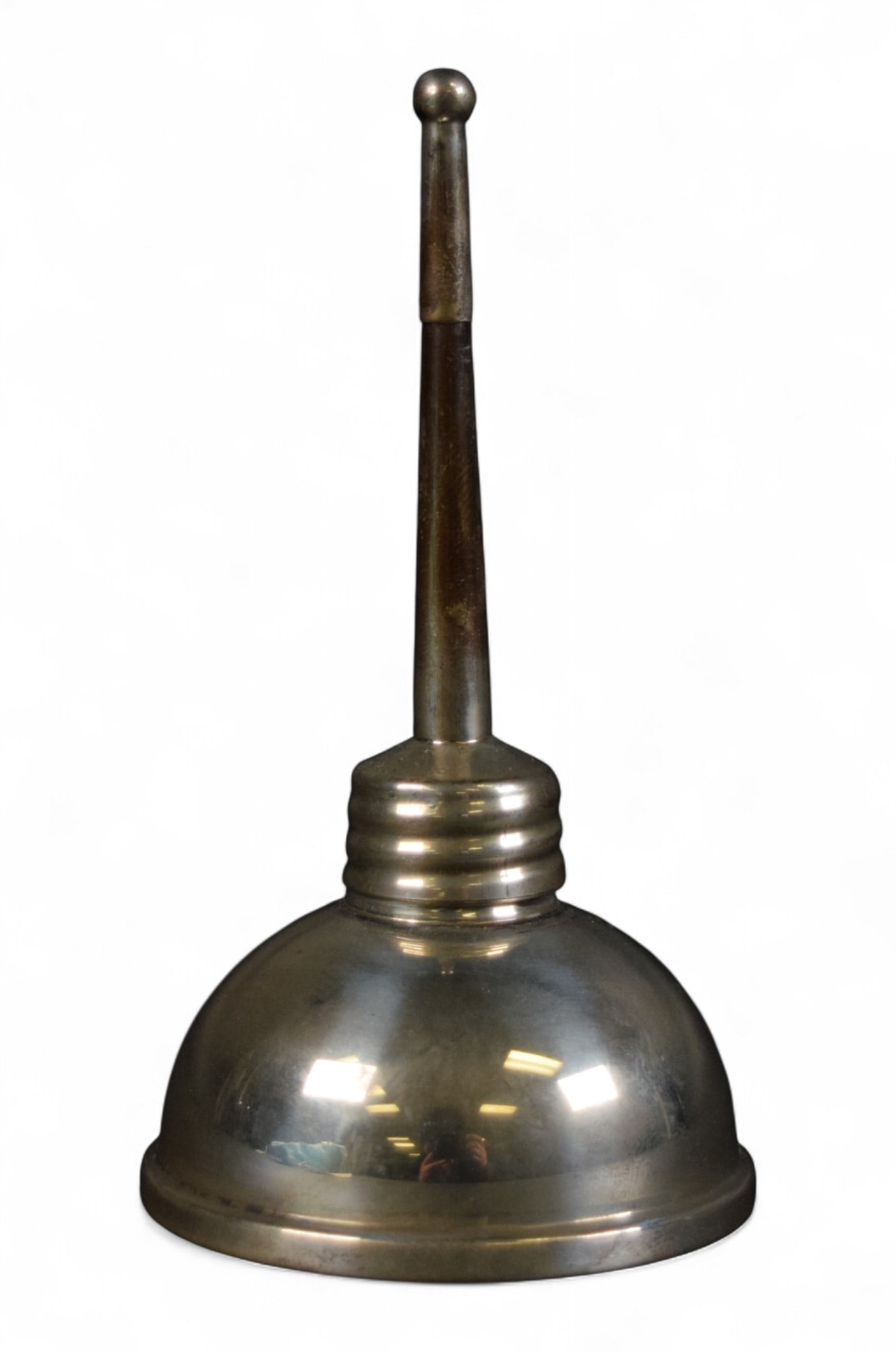 Tiffany & Co. Sterling Oil Can Vermouth Dropper: Tiffany & Co. sterling silver oil can vermouth dispenser. Marked on the underside Tiffany & Co. 925 Sterling. 4 1/4"H. With felt pouch. 36 grams total.