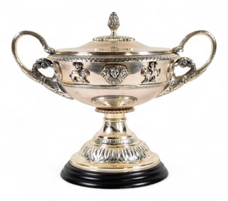 Silverplate Lidded Tureen / Presentation Trophy
