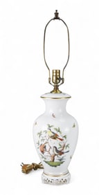Herend Rothschild Bird Porcelain Lamp