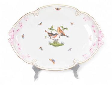 Herend Rothschild Bird Ribbon Platter