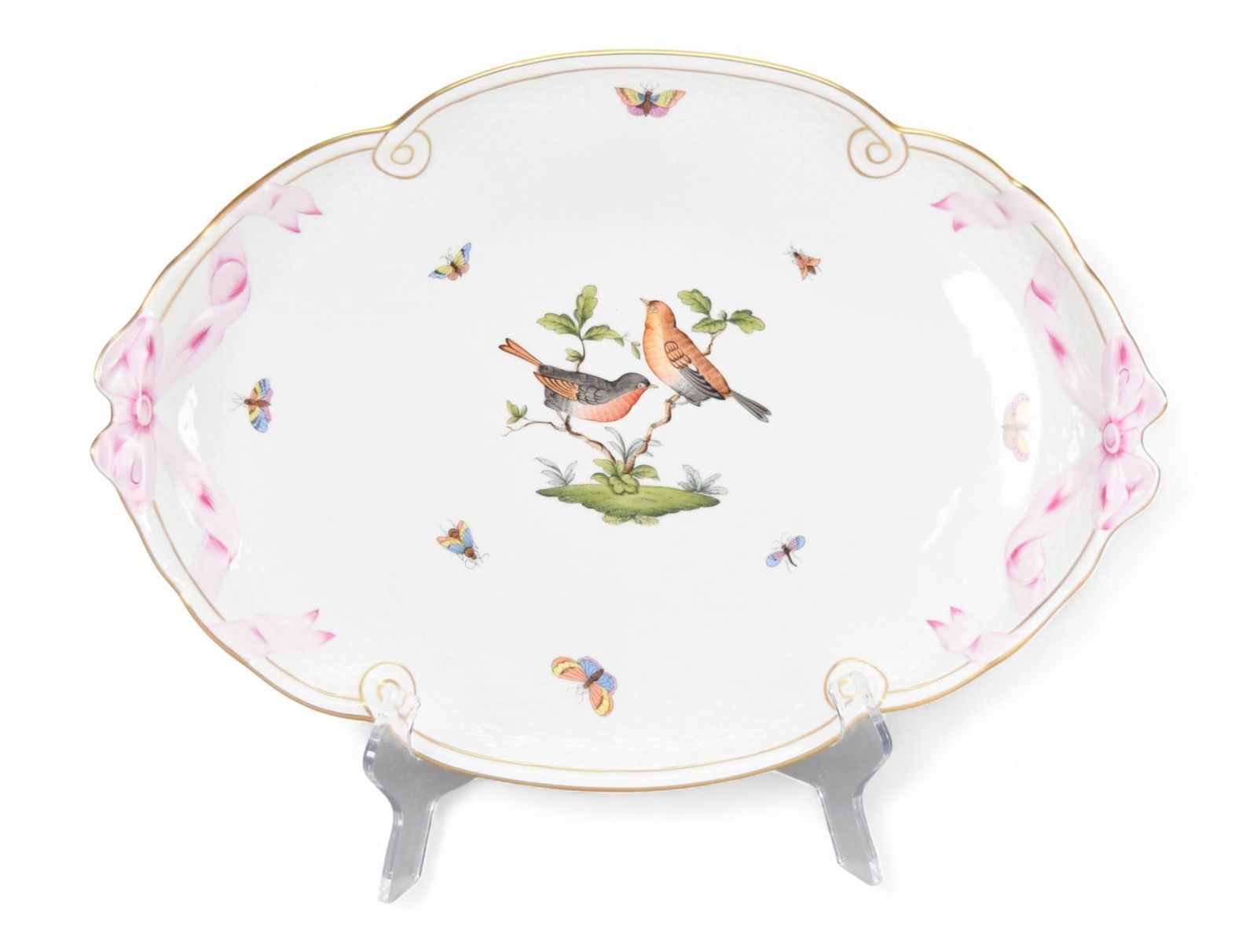 Herend Rothschild Bird Ribbon Platter (1 of 6)