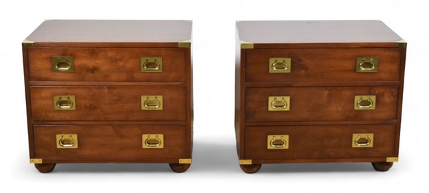 Pair Of Nightstands Regiment By Henredon