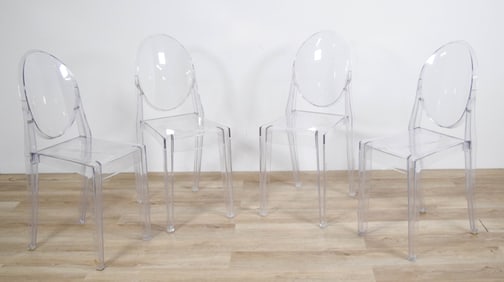 4 Philipe Stark For Kartell Ghost Chairs