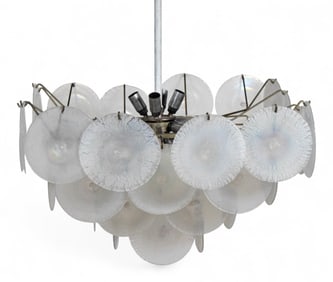 Attributed to Carlo Nason Murano Disc Chandelier