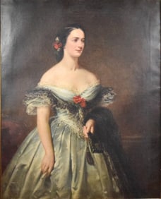 Attributed to Franz Winterhalter Oil on Canvas