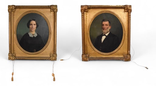 Pair of Francois Bernard Oil on Canvas Portraits