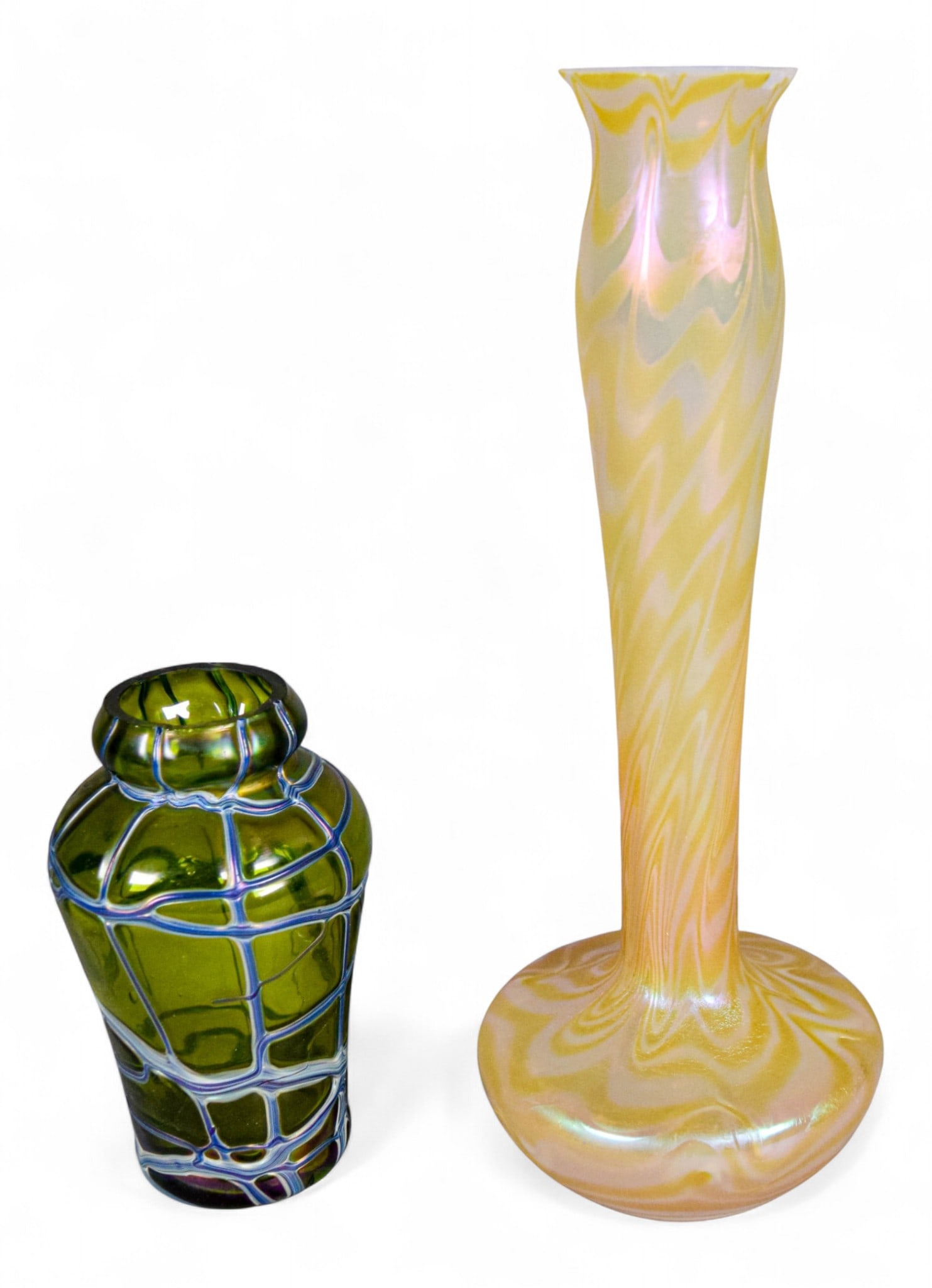2 Loetz & Kralik Style Vases (1 of 16)
