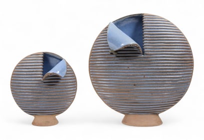 Pair Modern Pottery Vases