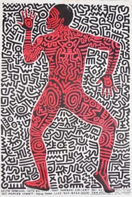 Keith Haring Into 84 Shafrazi Exhibition Poster