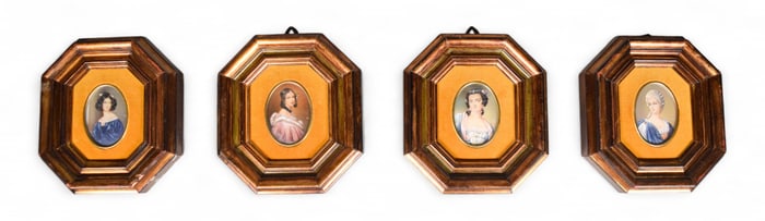 4 Signed HL Portrait Miniatures