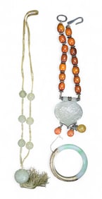 3 Pieces Of Jade Jewelry
