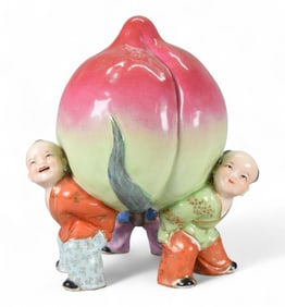 Chinese Porcelain Figure Longevity Peach