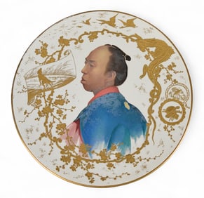 Porcelain Charger Portrait Signed Sieffert