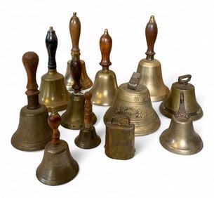 12 Bronze And Brass Hand Bells