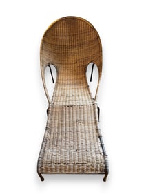 Francis M. Mair Wicker & Iron Chaise Lounge