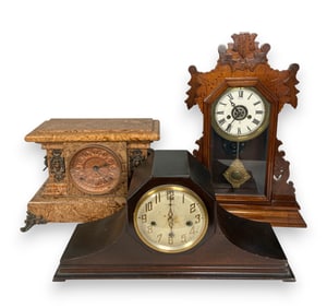 3 Mantel Clocks Seth Thomas, New Haven & Ansonia