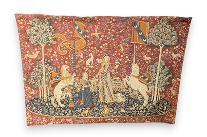 3 French Tapestries Lady And The Unicorn Series
