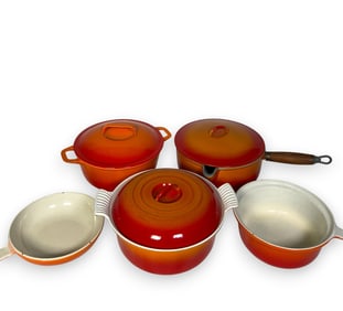 Enameled Cast Iron Flame Orange Cookware