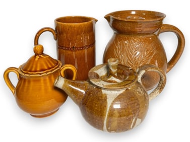 4 Pieces of Pottery Incl Hoganas Sweden