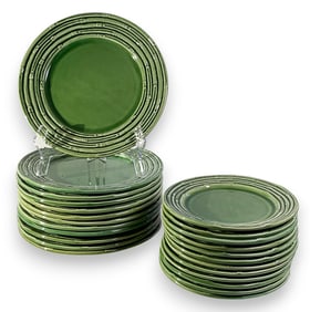 24 Bordallo Pinheiro Majolica Bamboo Plates
