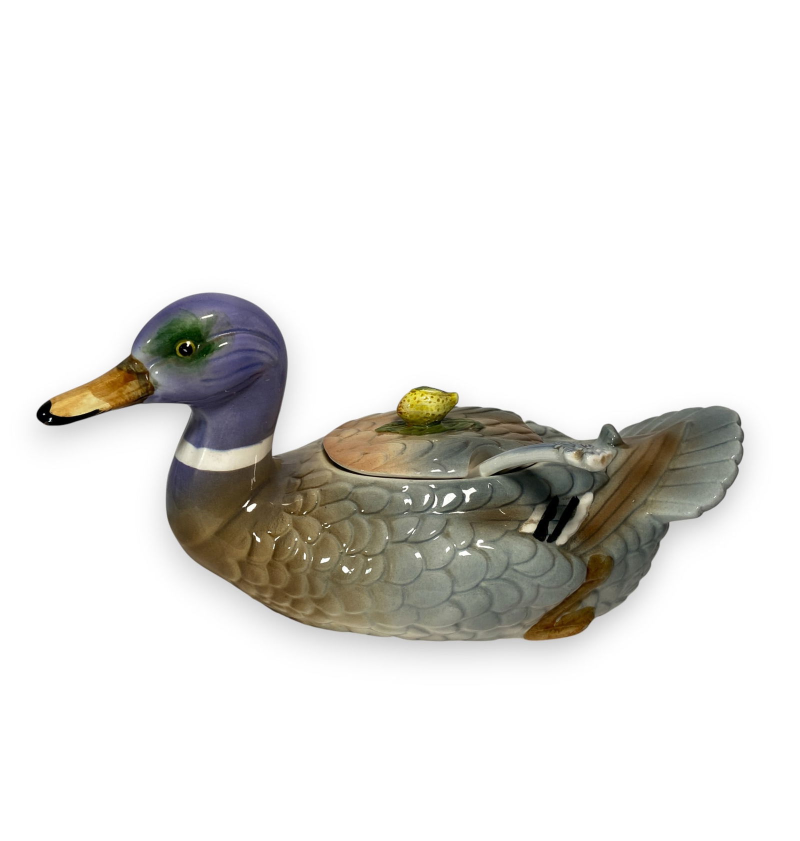 Mallard Duck Majolica Tureen (1 of 9)