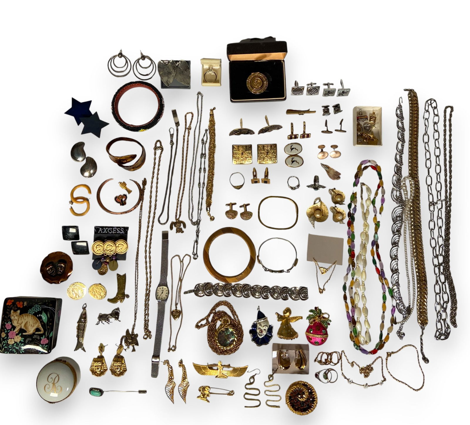 Lot of Costume Jewelry & 2 Trinket Boxes (1 of 7)