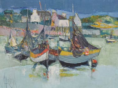 Rene Margotton Oil on Canvas Bretagne