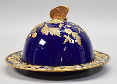 George Jones Majolica Muffin Dish