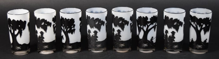 8 Carew Rice Silhouette Glass Tumblers
