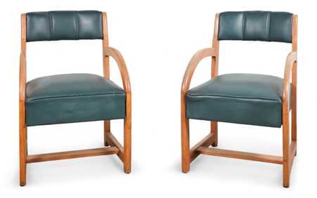 Pair of Modecraft Style Art Deco Armchairs