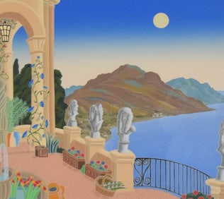 Thomas McKnight Screenprint Villa Cimbrone