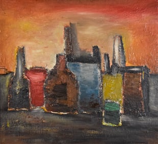 Giuseppe Napoli Oil on Wood Still Life