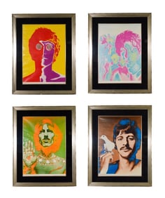 4 Richard Avedon Beatles Posters Look Magazine