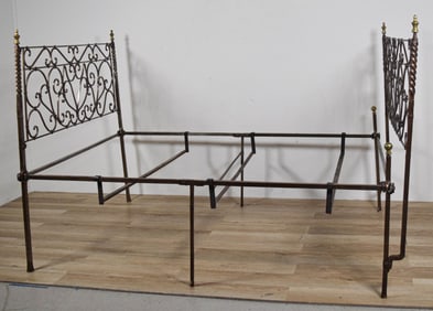 Wrought Iron Campaign Bed