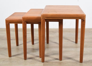 Danish Modern Nest of 3 Tables