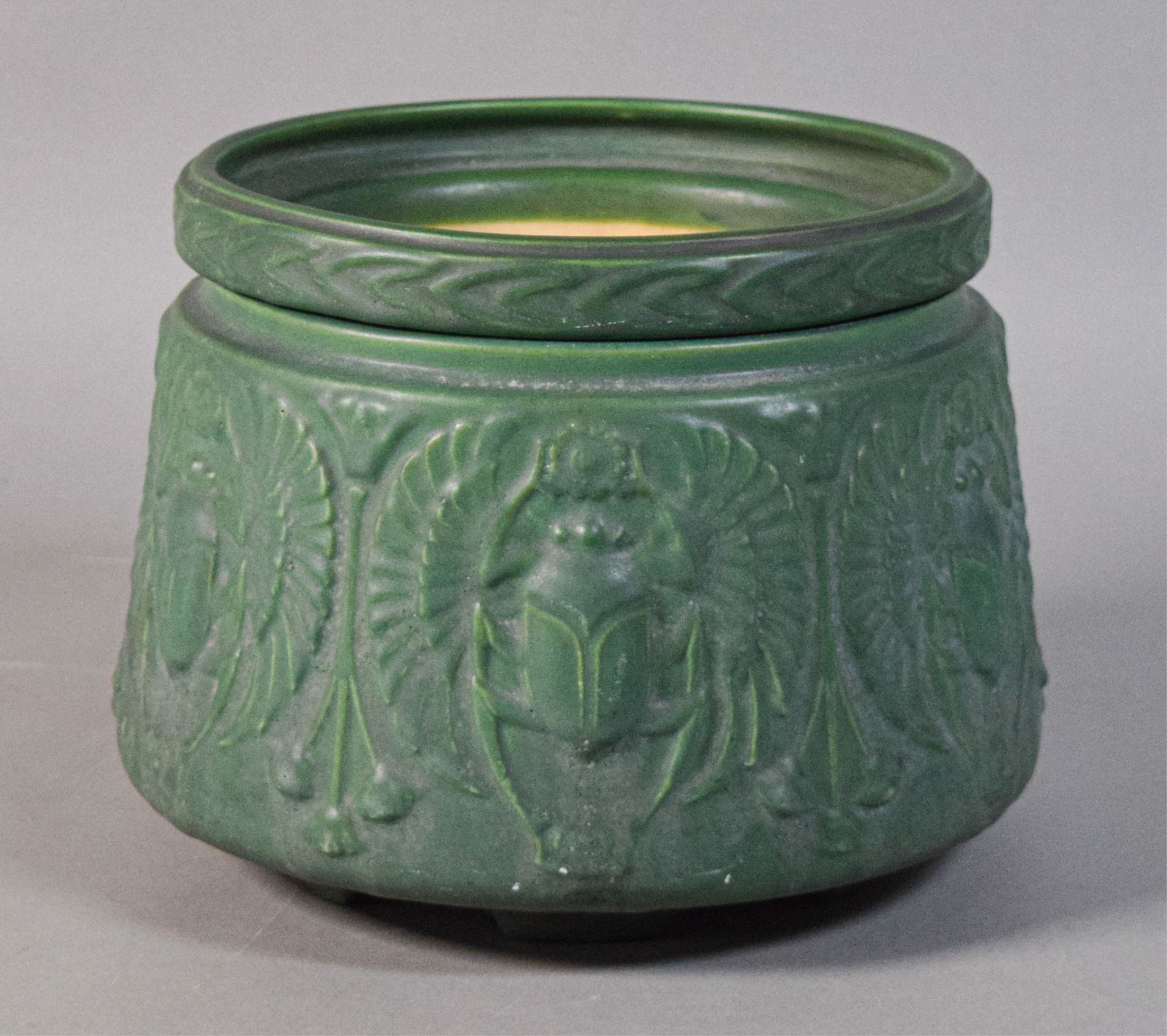 Roseville Pottery Scarab Jardiniere (1 of 13)