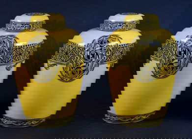 Pair Daisy Makeig-Jones for Wedgwood Ginger Jars