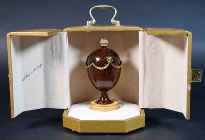 Theo Faberge Wood Swag Egg