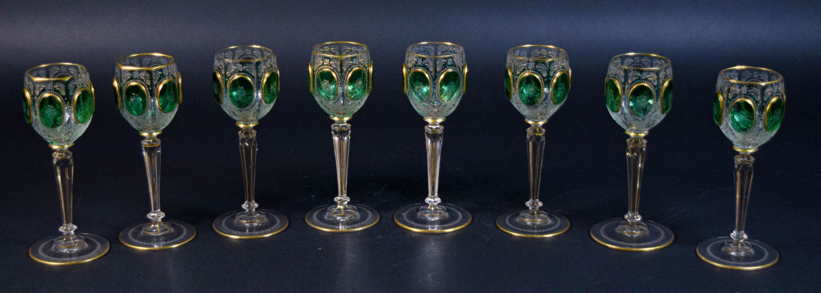 8 Pieces Moser Style Bohemian Stemware (1 of 20)