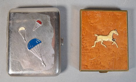 2 Russian Cigarette Cases