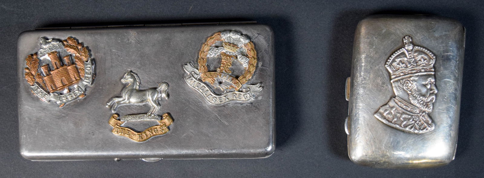 2 English Cigarette Cases Sterling & Silverplate (1 of 13)