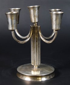 Polish 800 Silver 5 Light Candelabrum