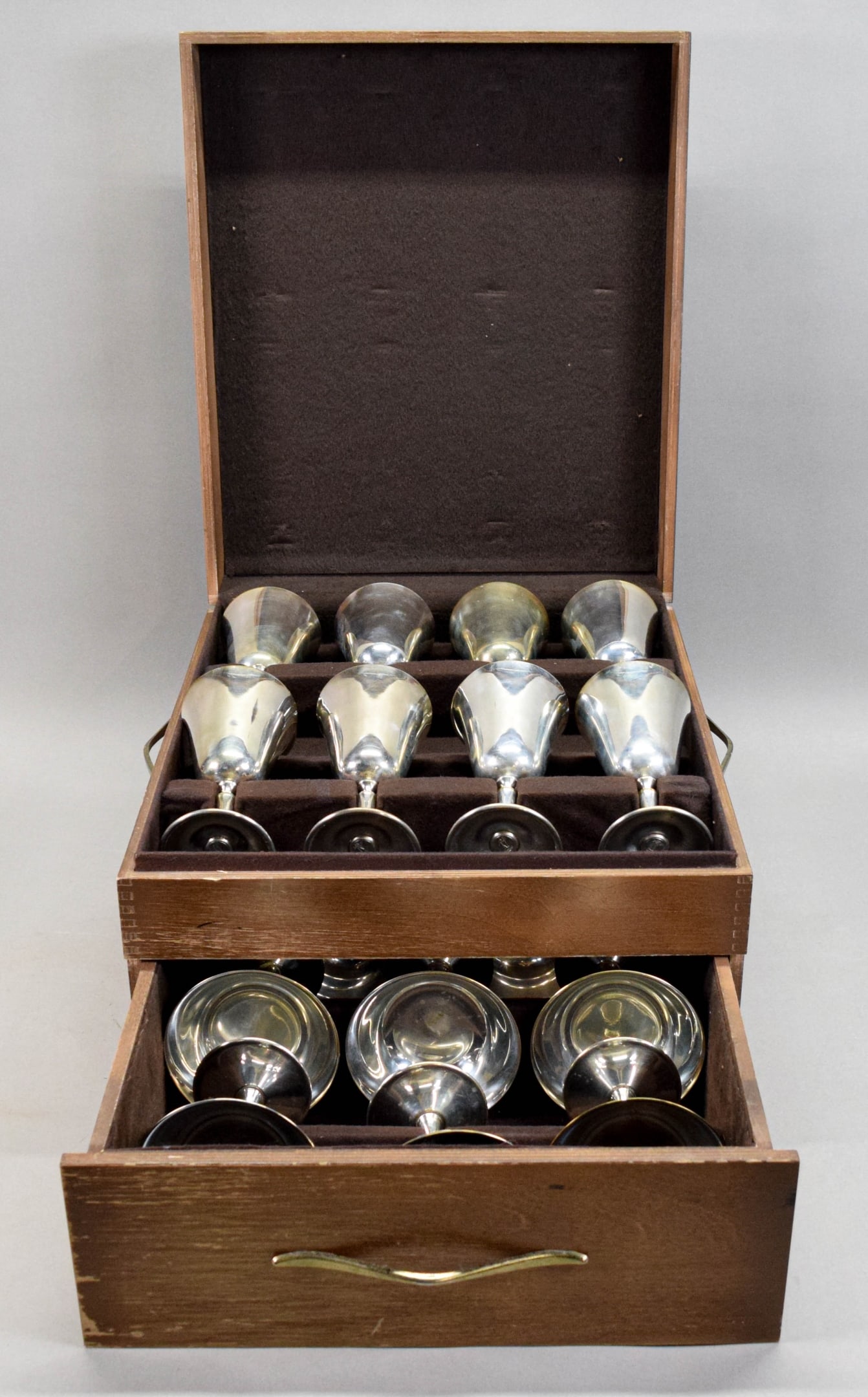 16 Pieces De Uberti Italian Silverplate Stemware (1 of 12)