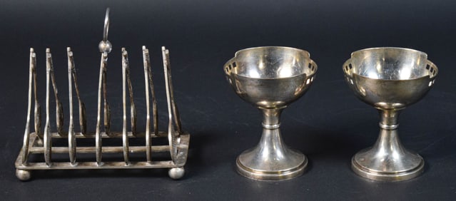 3 Pieces Silverplate Toast Rack, Wolkenstein