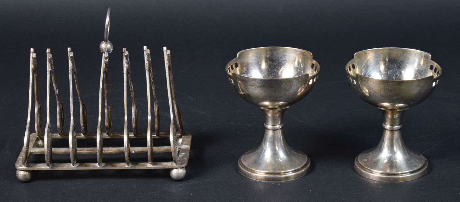 3 Pieces Silverplate Toast Rack, Wolkenstein (1 of 17)