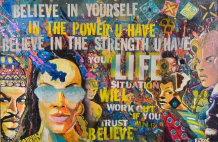 Elton Tucker Mixed Media on Canvas Believe