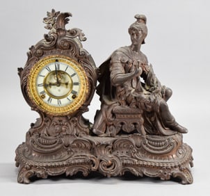 Ansonia Figural Mantel Clock