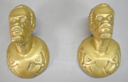 Pair of Brass Blackamoor Door Handles