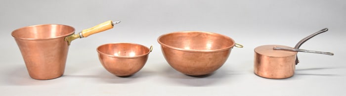 4 Pieces Copper Cookware E. Dehillerin, Douro
