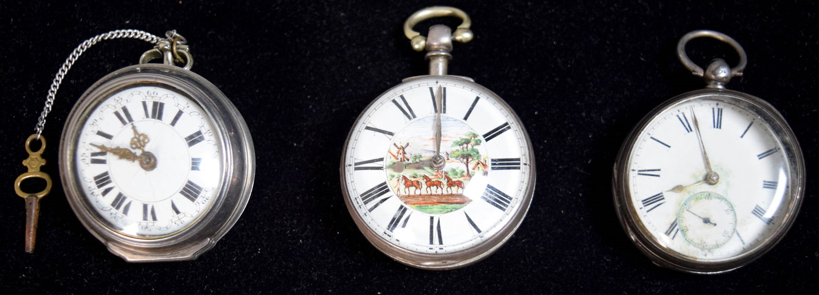 3 English Sterling Pocket Watches (1 of 14)